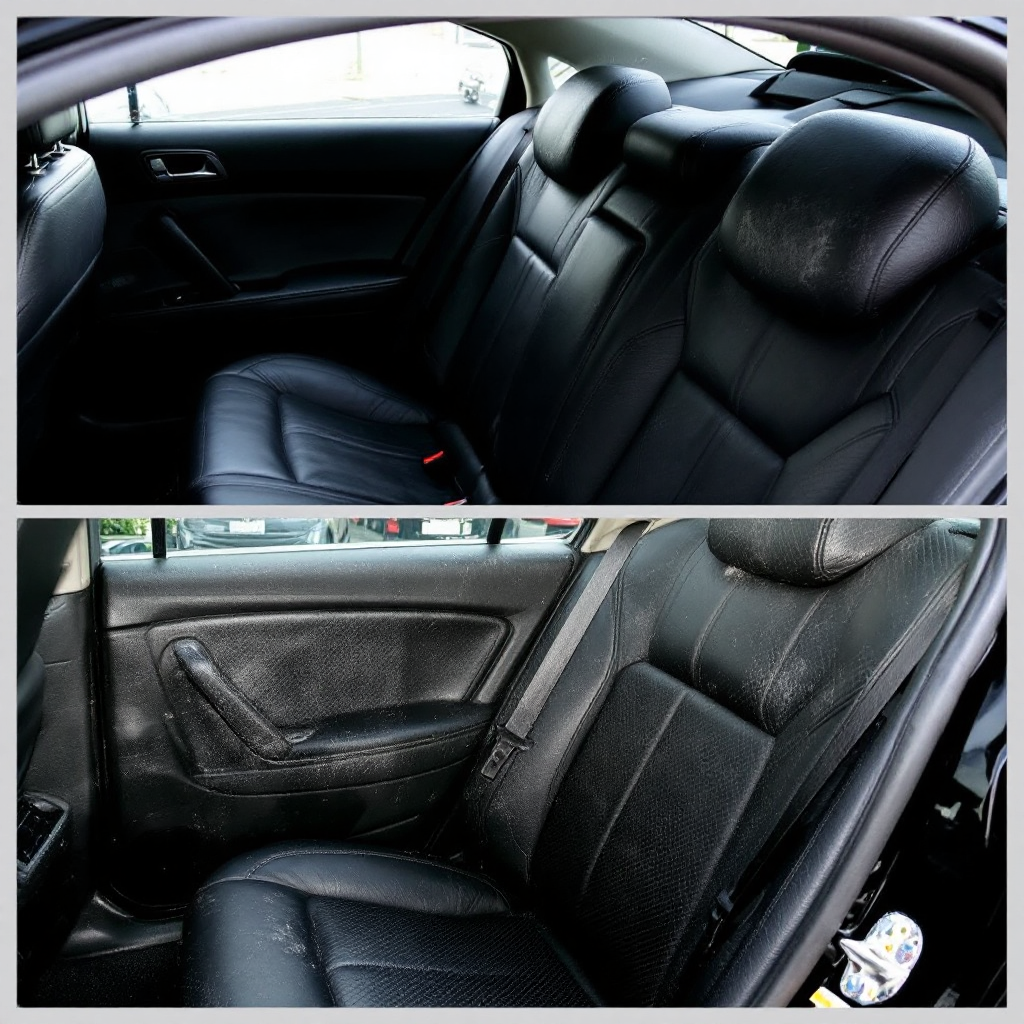 Resultado impressionante ao remover manchas em estofados com produtos especializados.